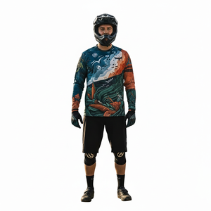 Maillot de VTT personnalisé en polyester, imprimé couleur, respirant, séchage rapide, léger, pour été et hiver, vêtements de sport disponibles à prix raisonnable - Product Image 4