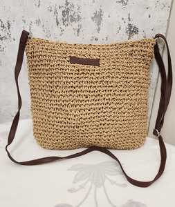 Sac messager en paille tressée pour femmes, sac à bandoulière avec fermeture éclair, grande capacité pour la plage, les voyages et l'usage quotidien - Product Image 2