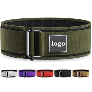 Cowhide Material High Quality Custom Logo Gym Leather Weight Lifting Belt <b>Back</b> <b>Support</b> Non-Slip Breathable Adjustable Unisex - Product Image 4