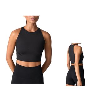 Custom Wholesale Women Sleeveless High Neck Crop <b>Top</b> OEM ODM Manufacturer Slim Fit Gym Tank <b>Top</b> Yoga Fitness Activewear - Product Image 1
