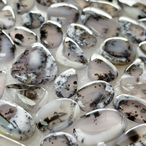 Dendrite Agate cabochons Loose Gemstone Lot Natural <b>Tree</b> Pattern Cabochons 22x16x3mm 35x27x3 mm - Avg <b>Weight</b> 21 Cts - Product Image 4