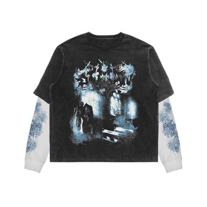 Camiseta de Manga Larga de Doble Capa con Estampado Personalizado para Hombre, Camisetas de Doble Manga con MOQ Bajo para Hombre - Product Image 5