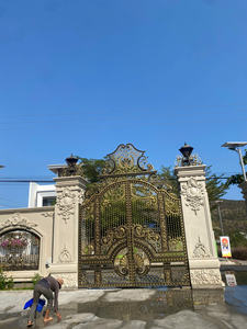 Portail coulissant en fer forgé sur mesure, design moderne, finition thermolaquée, pour appartement, villa de luxe, entrée de jardin - Product Image 3