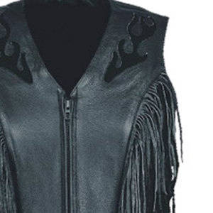 Women Western <b>Suede</b> Fringe Vest Leather Cowboy Sleeveless <b>Jacket</b> Tassel <b>Biker</b> Rodeo Festival Fashion Wear Premium OEM - Product Image 1