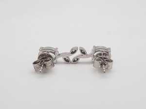 Boucles d'oreilles en argent sterling avec pierre précieuse ovale en aquamarine et zircon, bijoux naturels faits à la main, cadeau élégant pour femmes - Product Image 2