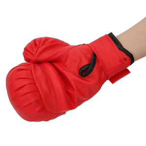 Gants de boxe professionnels personnalisables avec logo 2026, rouges, à doigts entiers, pour l'entraînement, en matériau de qualité supérieure, fermeture Velcro, unisexe - Product Image 2