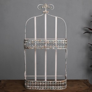 Soporte de Metal Galvanizado Vintage de Dos Niveles para Flores Artificiales, Macetero Decorativo de Escritorio, Estilo Rústico, Uso en Interiores - Product Image 2