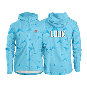Veste coupe-vent à capuche pour homme avec logo personnalisé imprimé, fermeture éclair, style sportif, vêtements d'extérieur pour le printemps, ensembles coupe-vent écologiques - Product Image 3