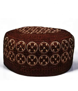 Wholesale Customized <b>Plain</b> Dyed 100% Cotton Adult Male Muslim Prayer <b>Caps</b> - Product Image 4