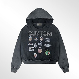 Factory <b>Direct</b> Custom Cotton Fleece Hoodie Oversized Hoodie Men's Hoodie Retail Ready Finish - Product Image 4