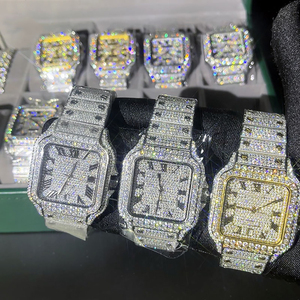 Luxury Iced Out Diamond Wrist <b>Watch</b> Brand Vvs Moissanite <b>Watch</b> Mechanical Stainless Steel Custom Buss Down <b>Watch</b> For Men - Product Image 3