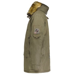 Parka matelassée à capuche pour homme, personnalisable OEM/ODM, chaude, coupe-vent, avec fermeture éclair, couleur personnalisée, en polyester rembourré - Product Image 4