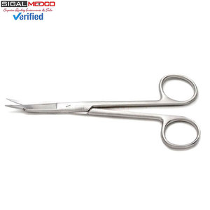 กรรไกรตัดเย็บแบบโค้ง Goldman Fox ขนาด 5 นิ้ว ทำจากเหล็กกล้าไร้สนิม สำหรับงานผ่าตัด ทันตกรรม สัตวแพทย์ และตัดเย็บเนื้อเยื่อ - Product Image 6