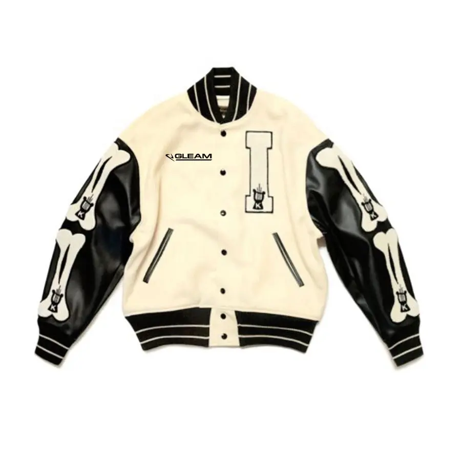 정품 가죽 Varsity 재킷 최고의 가격 varsity 재킷 셔닐 패치/수 놓은 재킷