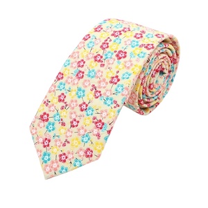 New Floral Elegant <b>Tie</b> for Men Women 100% Cotton Beautiful Flower Paisley Necktie Narrow Skinny Cravat Wedding Casual Corbatas - Product Image 6