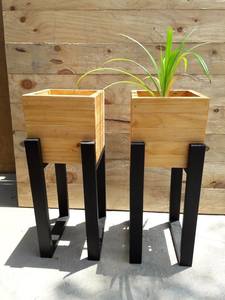 Wooden <b>planter</b> <b>box</b>, modern plant stand, indoor plant holder, wooden flower pot, succulent <b>planter</b> <b>box</b>, decorative <b>planter</b> stand, - Product Image 5