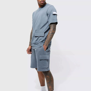 Conjunto Deportivo de 2 Piezas para Hombre, Personalizado al por Mayor (OEM/ODM), Talla Grande, Secado Rápido, Transpirable, con Logotipo Personalizado - Product Image 3