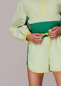 เสื้อแจ็กเก็ตกันลมของผู้หญิงเสื้อแจ็คเก็ตผ้าโพลีเอสเตอร์แบบย่นไนลอนเสื้อกีฬาแบบเย็บปะต่อหลากสี - Product Image 4