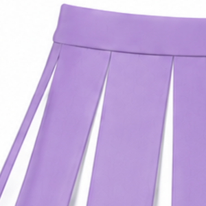 Jupe plissée lavande personnalisée pour femmes, tenue de danse athlétique, uniforme de compétition, vêtements de performance pour équipe - Product Image 3