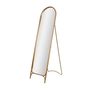 Elegant Gold Frame <b>Standing</b> Mirror with Slim Shape Ideal for <b>Corner</b> Decoration in Shopping Mall Home and Hotel Spaces From India - Product Image 1