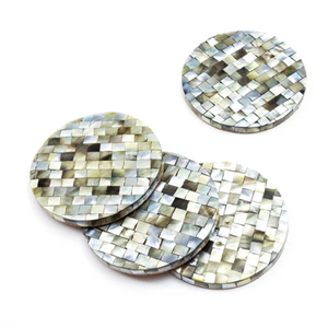 Juego de Posavasos de Lujo al por Mayor con Incrustaciones de Concha de Nácar Hechas a Mano, para Decoración de Hogar de Alta Gama y Regalo de Boda - Product Image 5