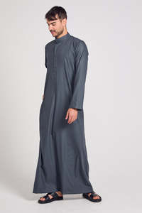 Wholesale <b>Men</b> <b>Thobes</b> Manufacturer OEM Services Summer Modern 2024 Embroidered Islamic Thobe Jubbah <b>for</b> <b>Men's</b> - Product Image 5