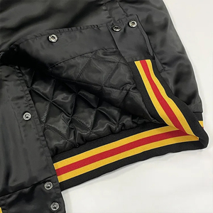 Wholesale Custom Color Fashion <b>Jackets</b> Custom Logo Patch Embroidery High Quality Quilt Lining Contrast Sleeves Varsity <b>Jacket</b> - Product Image 2