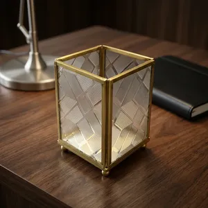 ARTISAN DESIGN Handmade Irregular <b>Brass</b> <b>Lantern</b> with Embossed Geometric Pattern Home Decoration Candle Holder - Product Image 3
