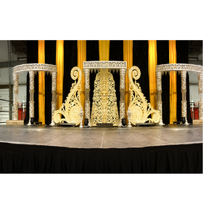 Prominent Fiber Crystal Wedding Stage Decor Marvelous Asian Wedding Stage Back <b>Frames</b> Luxury Asian Wedding Back <b>Frame</b> USA - Product Image 1