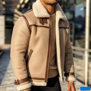 Vestes en cuir pour hommes de fabrication professionnelle - Imperméables, respirantes, éco-responsables, avec devant en toile, col montant, multi-usages pour l'hiver - Product Image 1