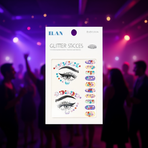 Adesivi glitterati per il viso ILAN, decorazioni per occhi e unghie per il trucco da festa 32642 - Product Image 2