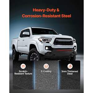 Pare-chocs avant en acier robuste pour Toyota Tacoma 2016-2023, compatible avec les camionnettes, pièce de carrosserie, plaque de treuil, supports de fixation en D, TRD - Product Image 3