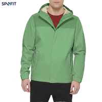 Blouson bomber unisexe réversible à capuche et fermeture éclair, style streetwear, pour l'extérieur, col montant, imperméable, coupe-vent, léger, pour la randonnée et le printemps