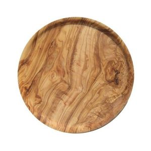 Assiette en bois jetable écologique, assiette ronde en bois massif artisanale avec un design moderne - Product Image 5