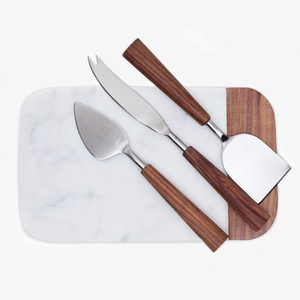 Juego de cuchillos para queso de resina marina hechos a mano, kit de herramientas de charcutería de acero inoxidable y madera de primera calidad para queso blando y duro al mejor precio - Product Image 5