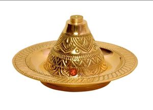 Support de lampe à huile Diya Deepak en laiton élégant, motif paon, style Art traditionnel indien Villa - Product Image 6