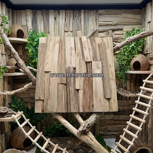Mini panneau mural intérieur en bois flotté naturel, plateforme d'escalade, jouet pour reptiles, oiseaux, petits animaux, accessoires de décoration - Product Image 5