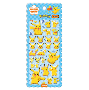 Autocollants Pokémon Pikachu en forme de guimauve, autocollants 3D coréens souples et gonflés pour journal, ordinateur portable, téléphone, décoration, anime pour enfants, vente en gros - Product Image 1
