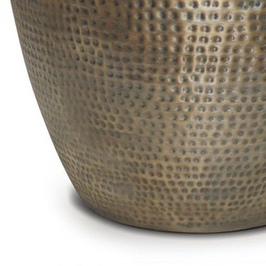 Mesa de Centro de Metal Texturizado Moderno Pure Living, Muebles Hechos a Mano para Sala de Estar Contemporánea - Product Image 4