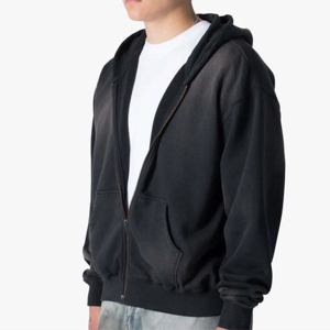 Sweat à capuche pour homme, coupe ample, 100% coton, imprimé numérique, écologique, coupe régulière, décontracté, pour la marche en plein air, en polaire, coupe-vent - Product Image 3