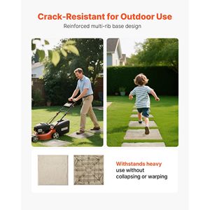 16 dalles décoratives en plastique résistantes aux intempéries 15,5 x 15,5 po, pavés de jardin, dalles de chemin 15,5 x 15,5 po - Product Image 3