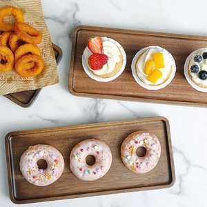 Plateau en bois d'acacia de haute qualité ensemble de 3 planches de charcuterie pour un usage domestique servant des aliments Fruits viande plateau en bois dîner fête utilisation - Product Image 6