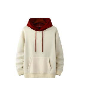 Sweat-shirt à capuche basique pour homme en molleton de coton, avec cordon de serrage réglable, doux, chaud, à manches longues, pour un usage décontracté - Product Image 6
