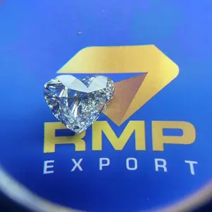 Warna F VS1 Kejelasan ukuran 4.20 Ct polesan Lab berlian tumbuh bentuk hati HPHT-CVD berlian perhiasan berlian longgar