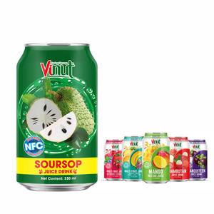 Pour VINUT prix usine 330ml boisson de jus de corossol sans sucre marque privée fabricant vietnamien jus de fruits sans OEM/ODM - Product Image 1