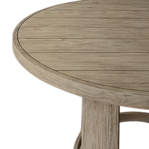 Mesa de Comedor de Jardín Redonda de Teca Sólida, Moderna y de Lujo, con Tablero Grueso y Base Resistente, Ideal para Villas - Product Image 2