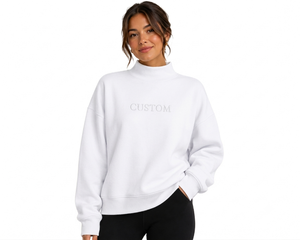 Suéter Oversize de Cuello Alto para Mujer, Estilo Casual de Lujo, Corte Holgado, Prenda Esencial de Guardarropa, Fabricante y Proveedor - Product Image 1