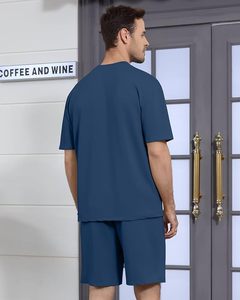 Conjunto Deportivo de 2 Piezas para Hombre, Camiseta Holgada con Hombros Caídos y Letras Estampadas, Pantalones Cortos, Traje Deportivo para Correr, Verano - Product Image 5