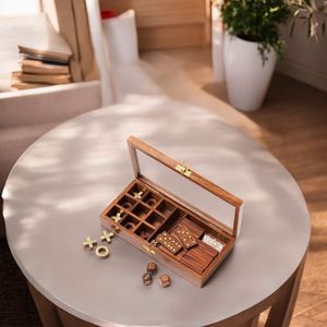 Compact Wooden <b>Dice</b> And Dominoes Game <b>Set</b> For Travel Holiday And Family Time Activities - Product Image 3