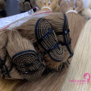 Cabello Remy Vietnamita de Doble Trama, 100 gramos/pieza, color rubio, trama 100% cabello humano, sin sintético, precio al por mayor, 24 pulgadas - Product Image 5